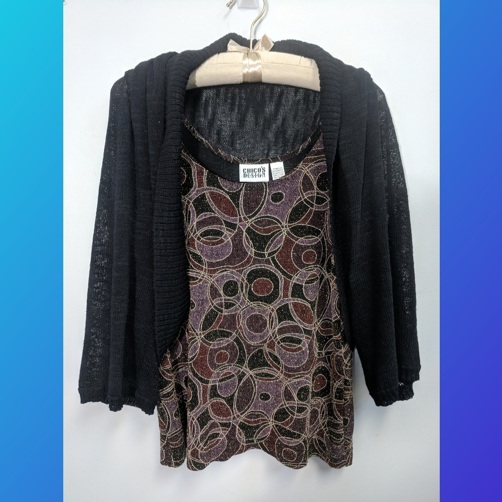 Chico's Sleeveless Metalic Top - Picture 5 of 5